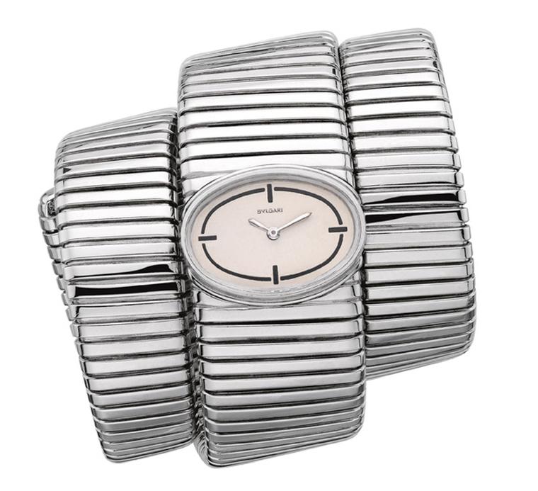 Bulgari white gold Tubogas watch 1965