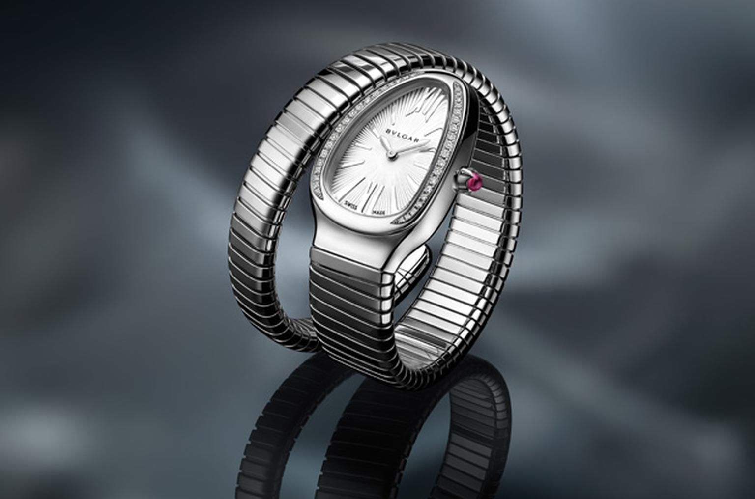 Bulgari Serpenti single coil in stainless steel