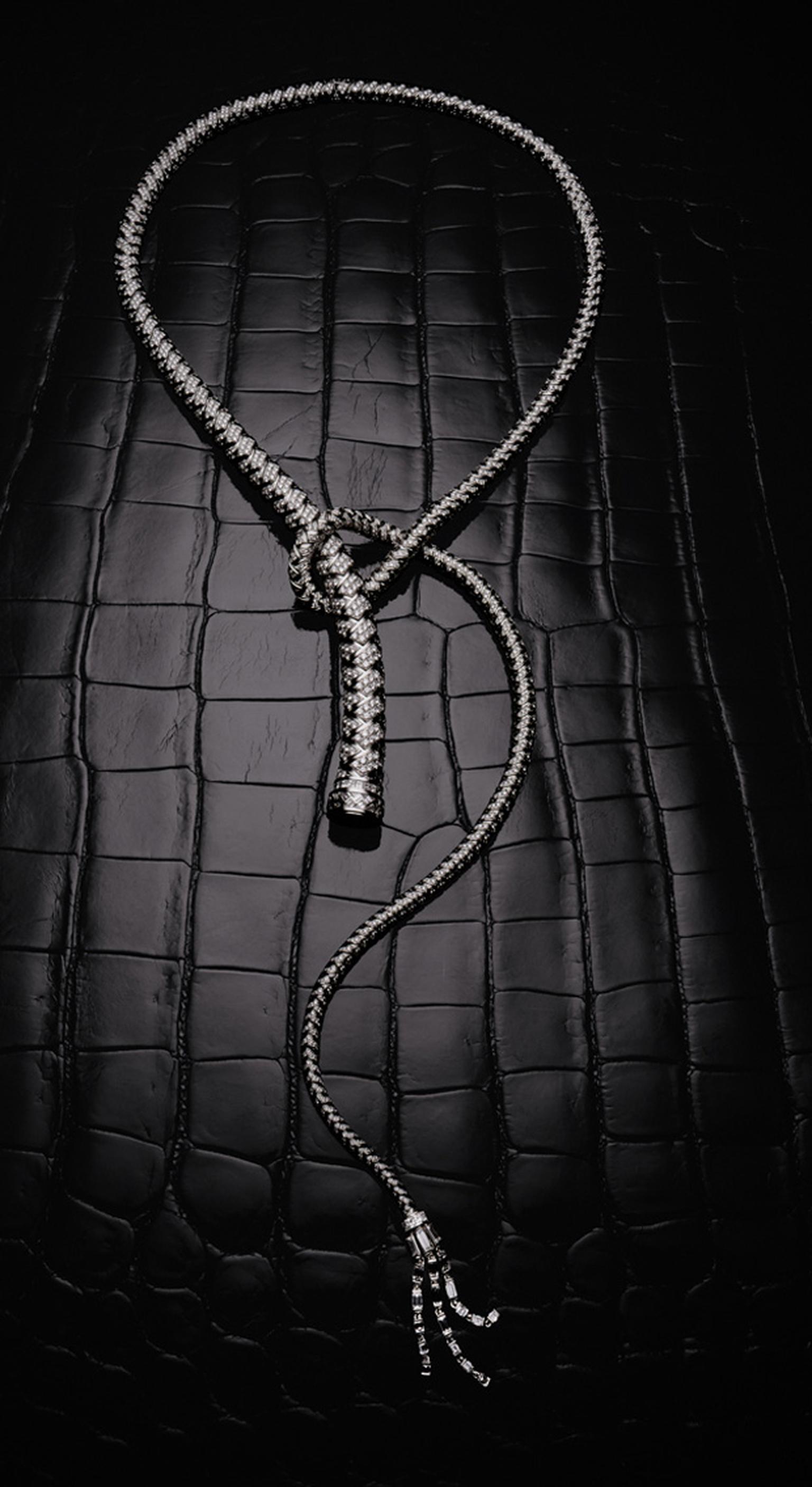 Hermes diamond Whip necklace