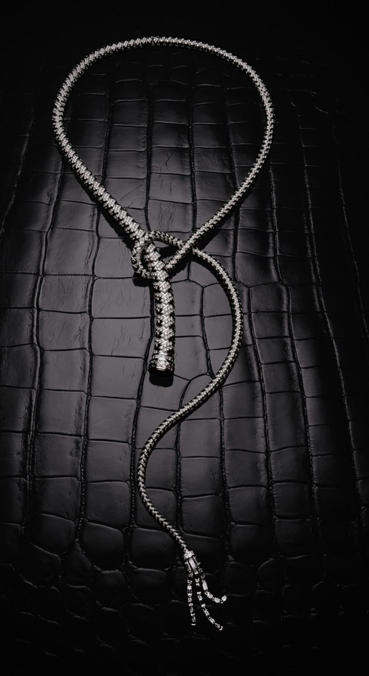 Hermes diamond Whip necklace