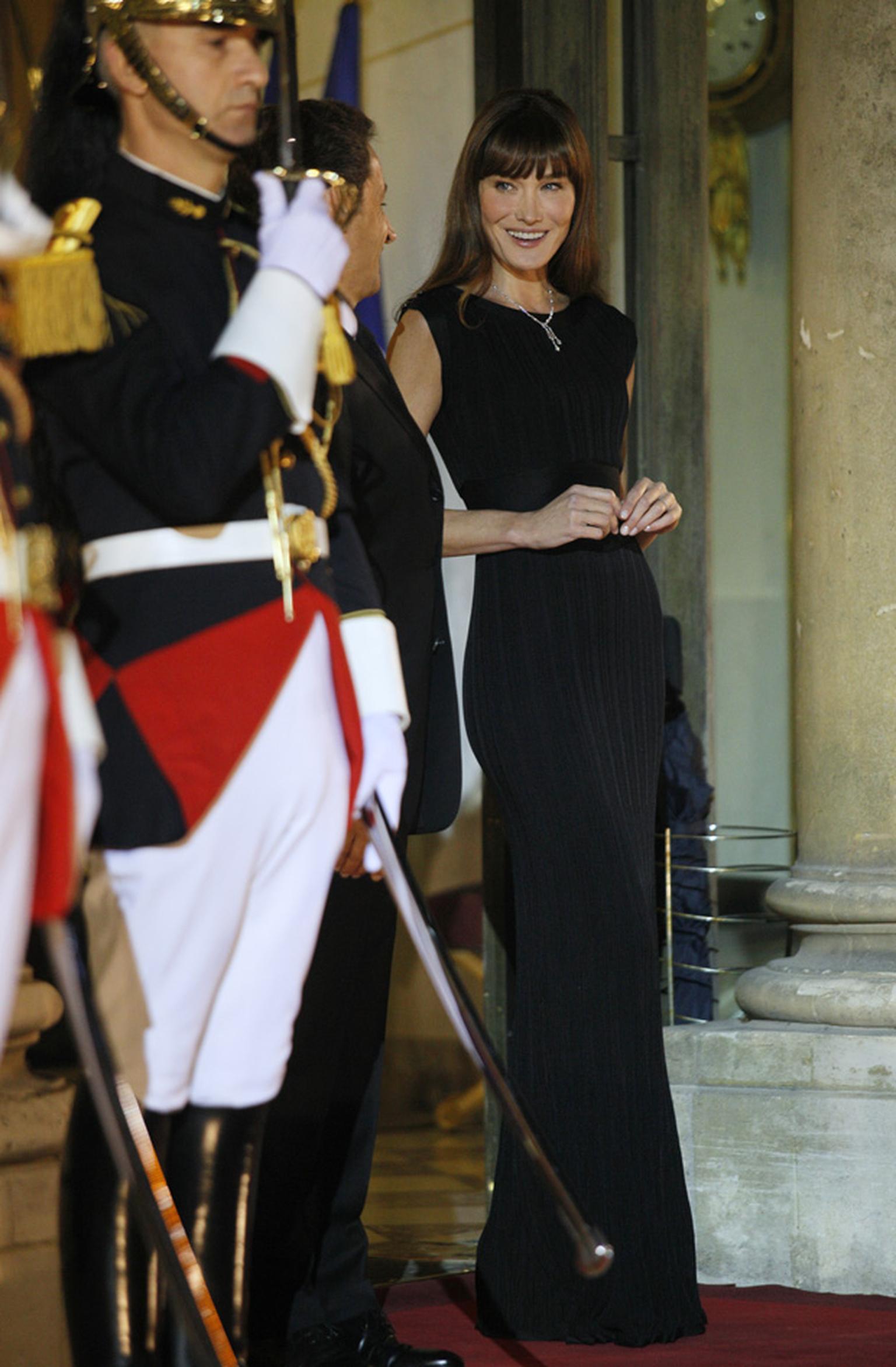 Carla Bruni-Sarkozy at the Elysée Palace on 4th November 2010