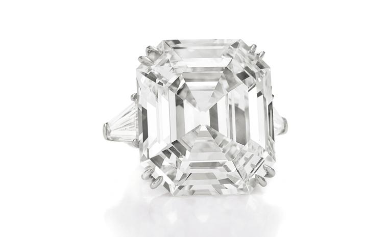 The 33 carat Elizabeth Taylor diamond ring valued at $2.5 to 3.5 million. D colour and potentially internally flawless - if repolished to remove the knocks from being worn by Liz Taylor nearly every day of her life.