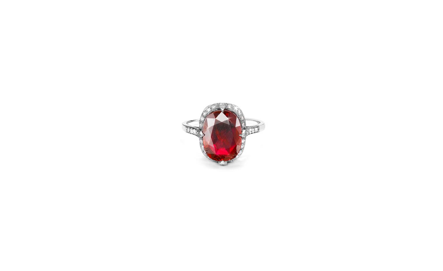 Pragnell Burmese ruby and diamond ring