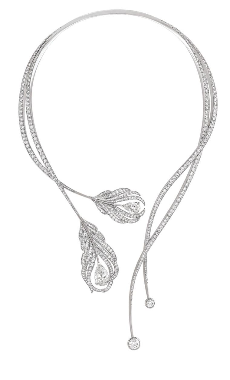 Chanel's new Plume Necklace in diamonds and white gold inspired by the 1932 exhibition