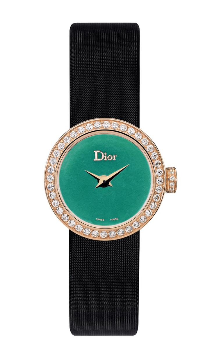 La Mini D de Dior watch with jade dial