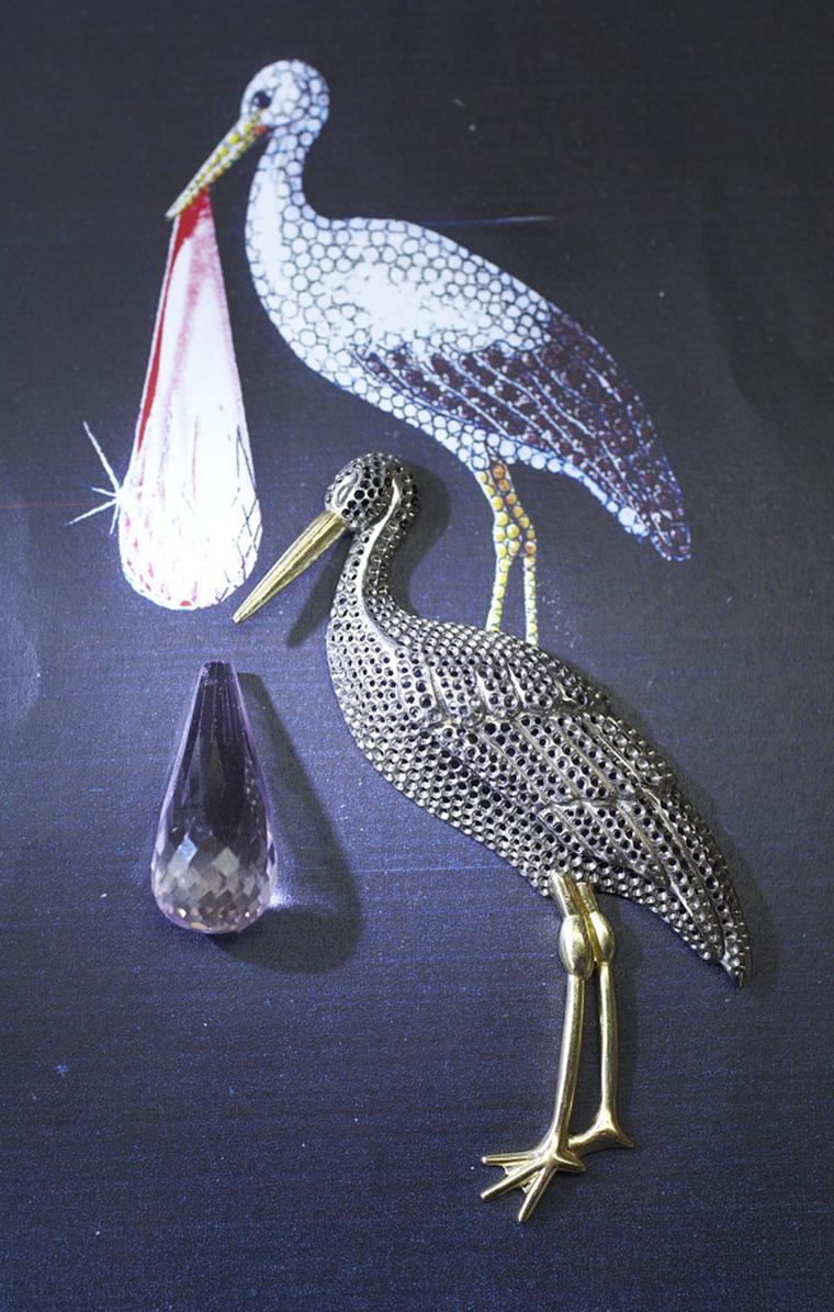Chopard Animal World Stork earrings