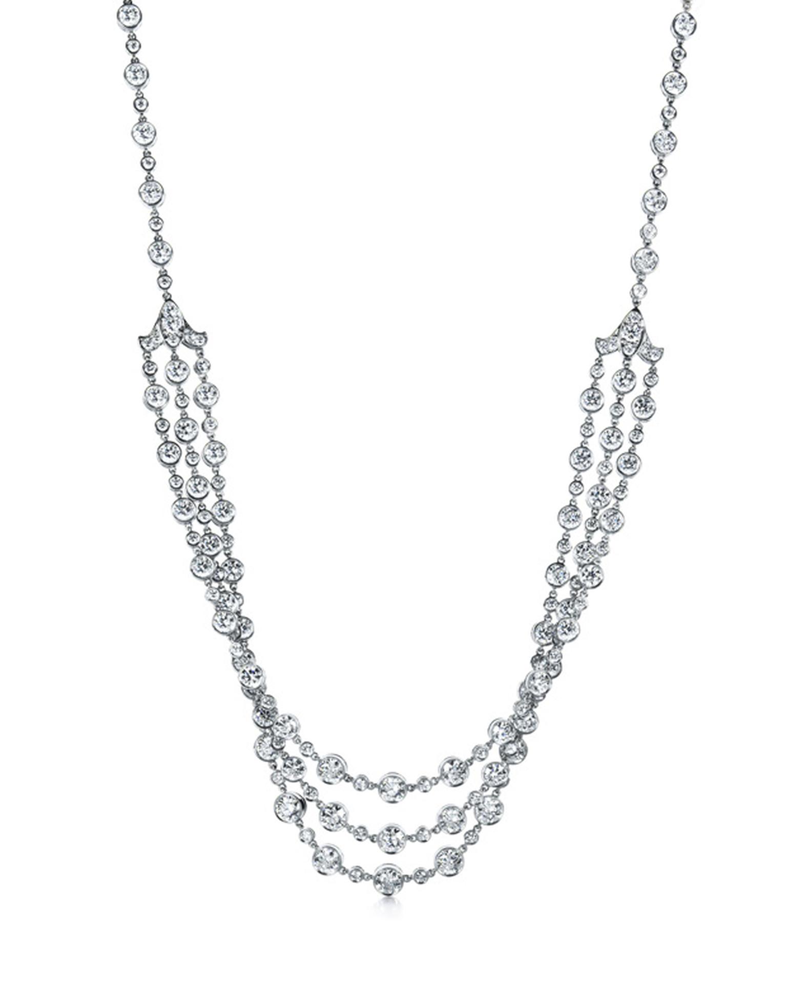 Tiffany & Co Fleur de Lys diamond necklace