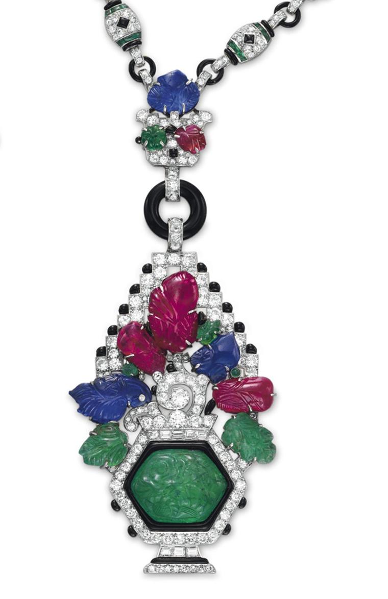 Maboussin Art Deco diamond, multi-gem and enamel sautoir Estimate $800,000-$1,200,000