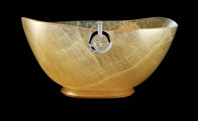 Cartier Precious Objects bowl with onyx and diamond detail