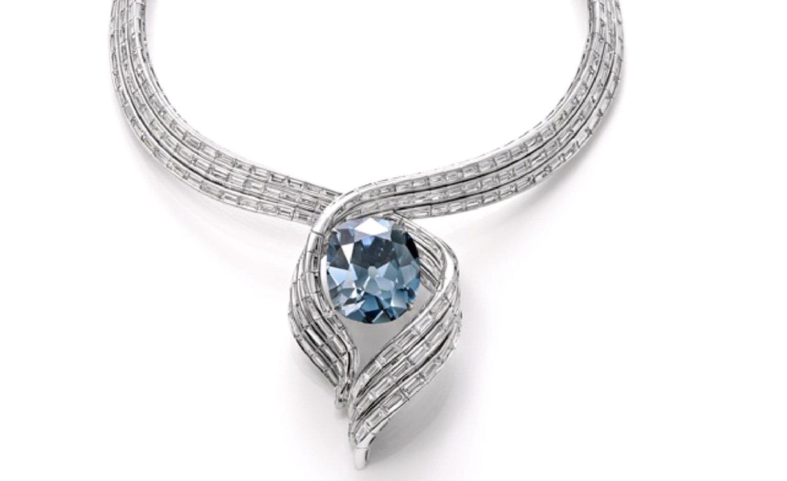 The Hope Diamond in its new setting "Embracing Hope"