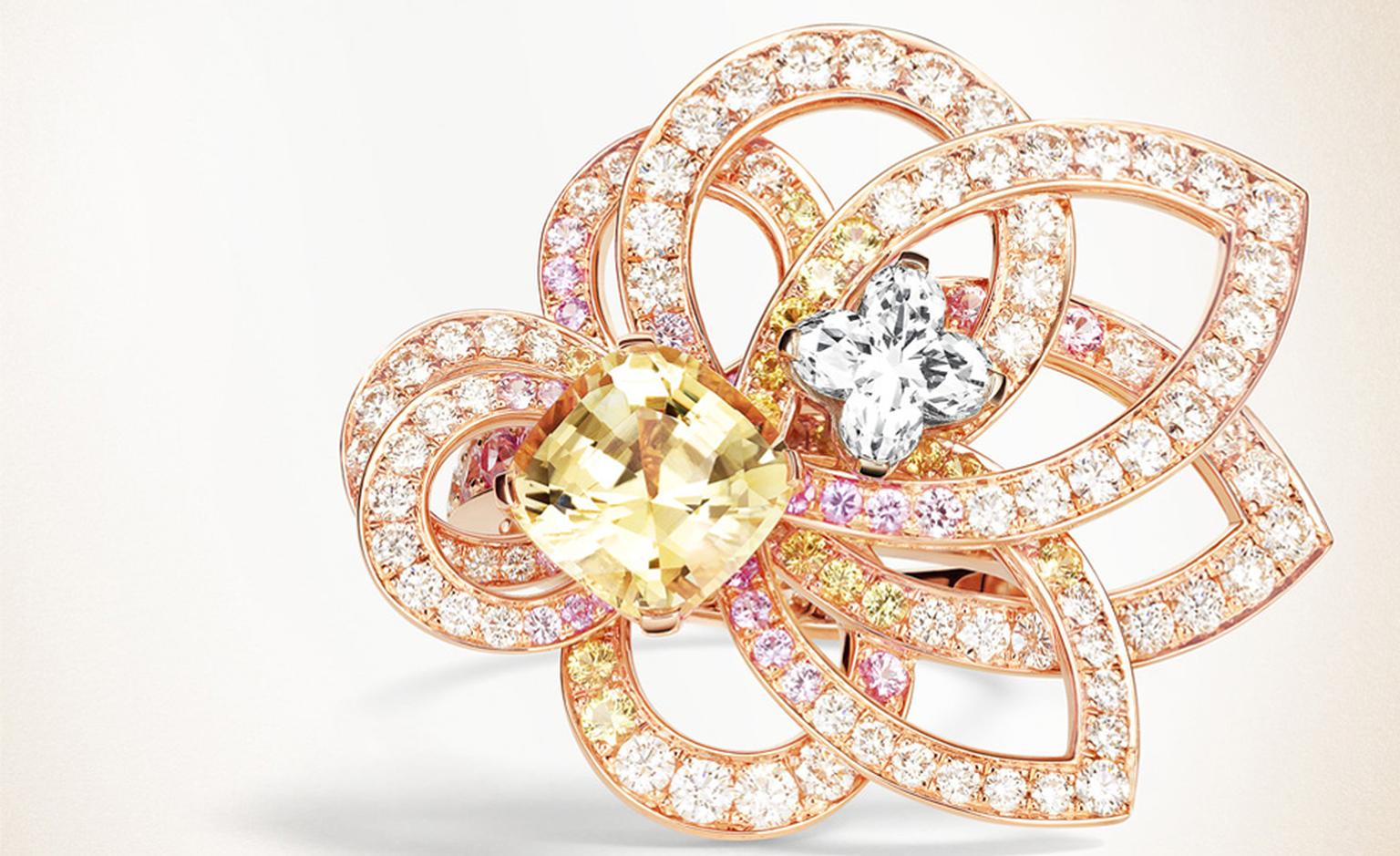 Louis Vuitton, L'Ame du Voyage yellow diamond ring in rose gold POA