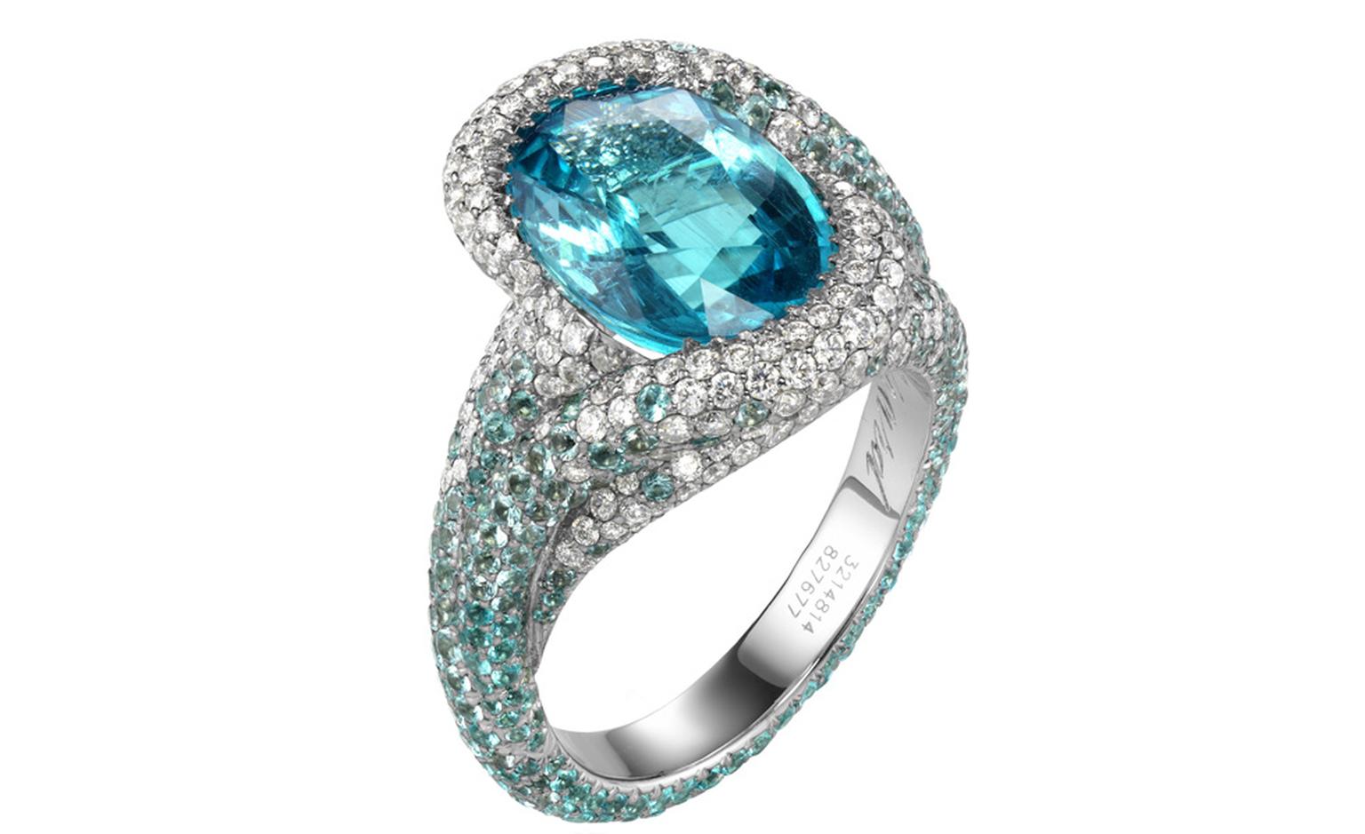 Chopard Paraiba tourmaline, tourmaline and diamond ring POA