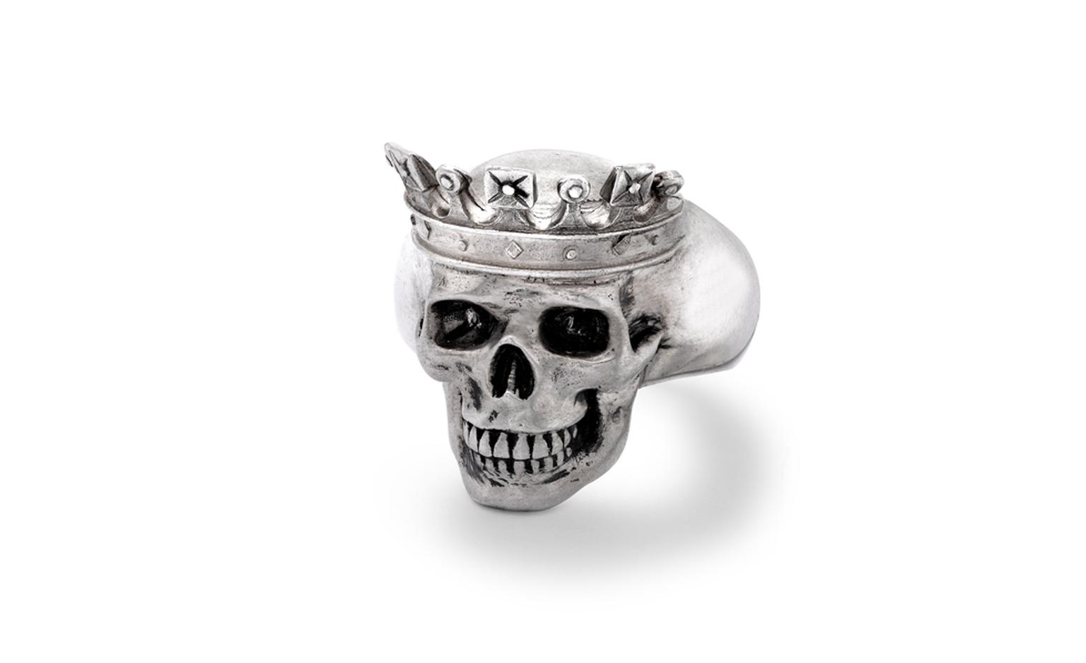 Skull ring with crown 'Yorick' from £295