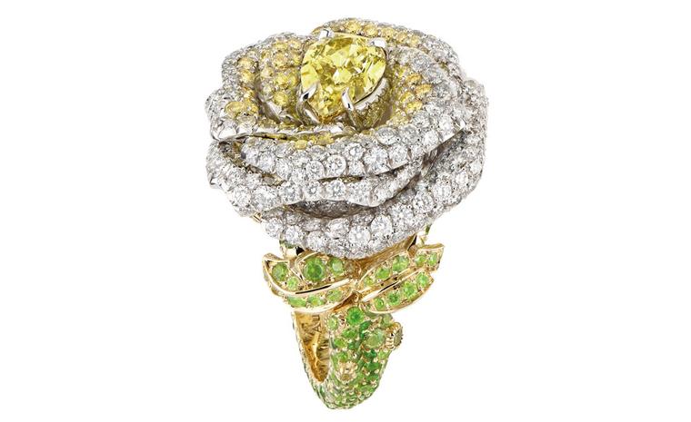 Dior, Rose Dior Bagatelle ring with yellow diamonds finds a new home at 8 Place Vendôme