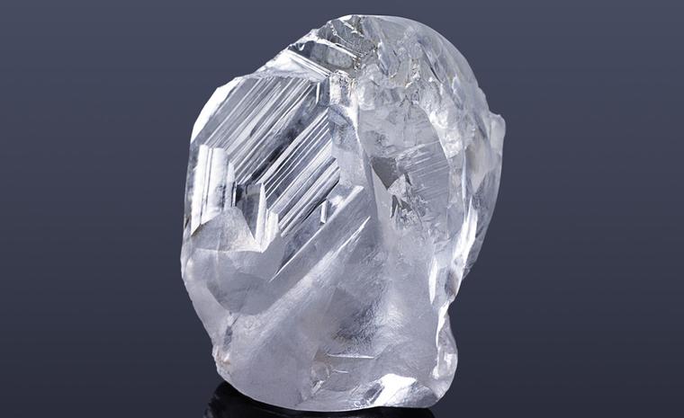 Recently acquired by Laurence Graff, a rough diamond of 184-cts from the Letseng Mine in Lesotho