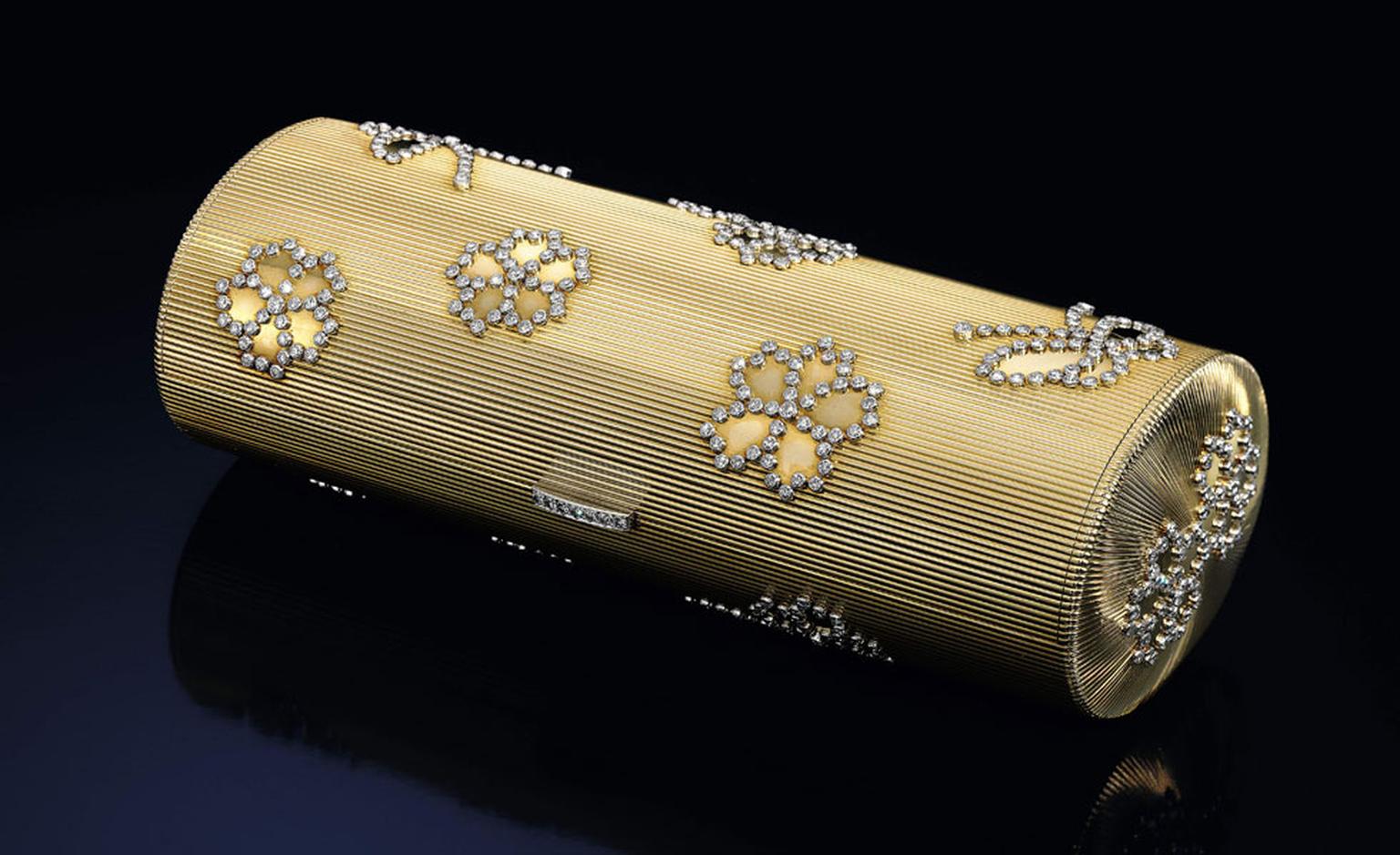 Sotheby's Lot 10 Cartier Gold and Diamond Necessaire du Soir sold for £121,250