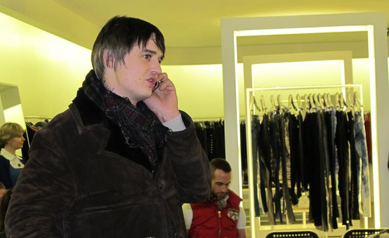 Peter Doherty at launch of Albion Trinketry jewellery at Joseph in Westbourne Grove, London