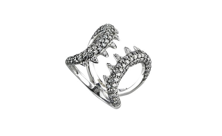 Stephen Webster, Jewels Verne Silver Diamond Jaws Ring