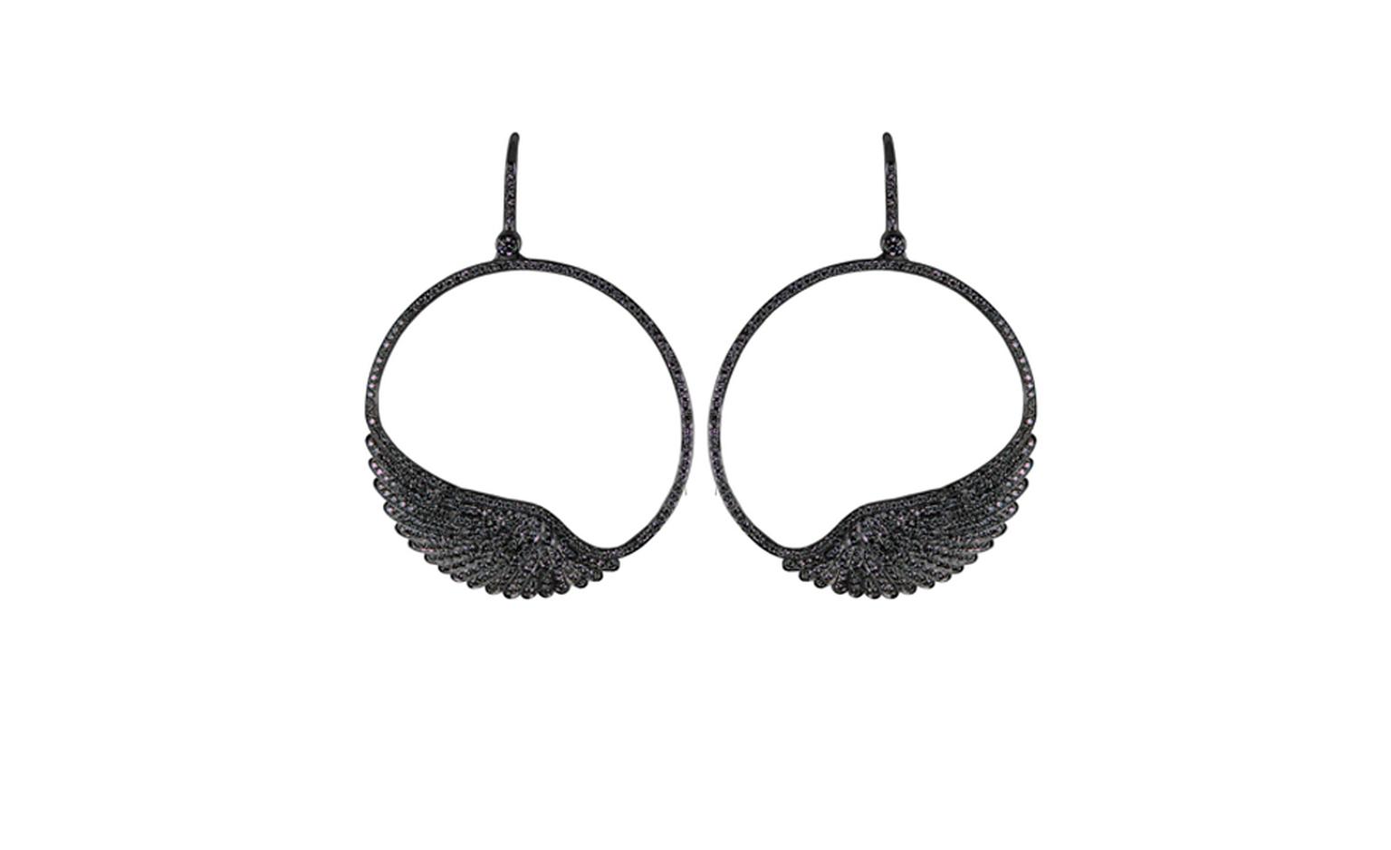 Garrard, Black diamond wings hoop earrings £4,500