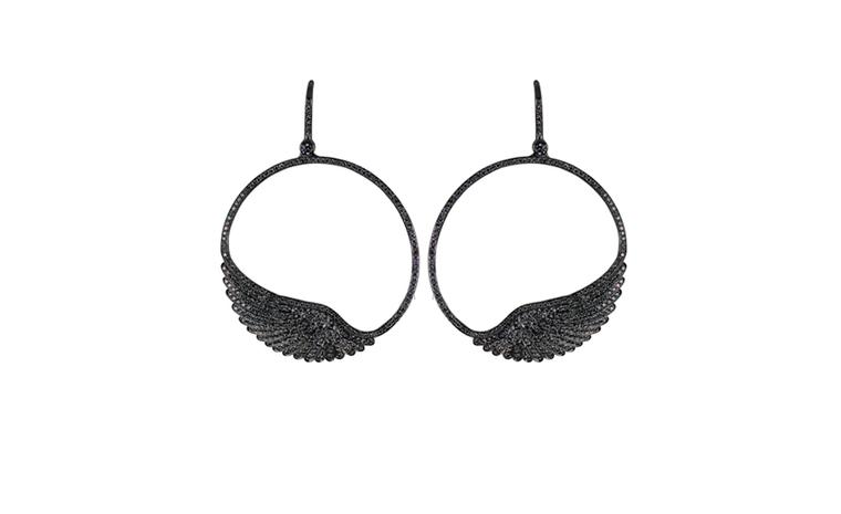 Garrard, Black diamond wings hoop earrings £4,500