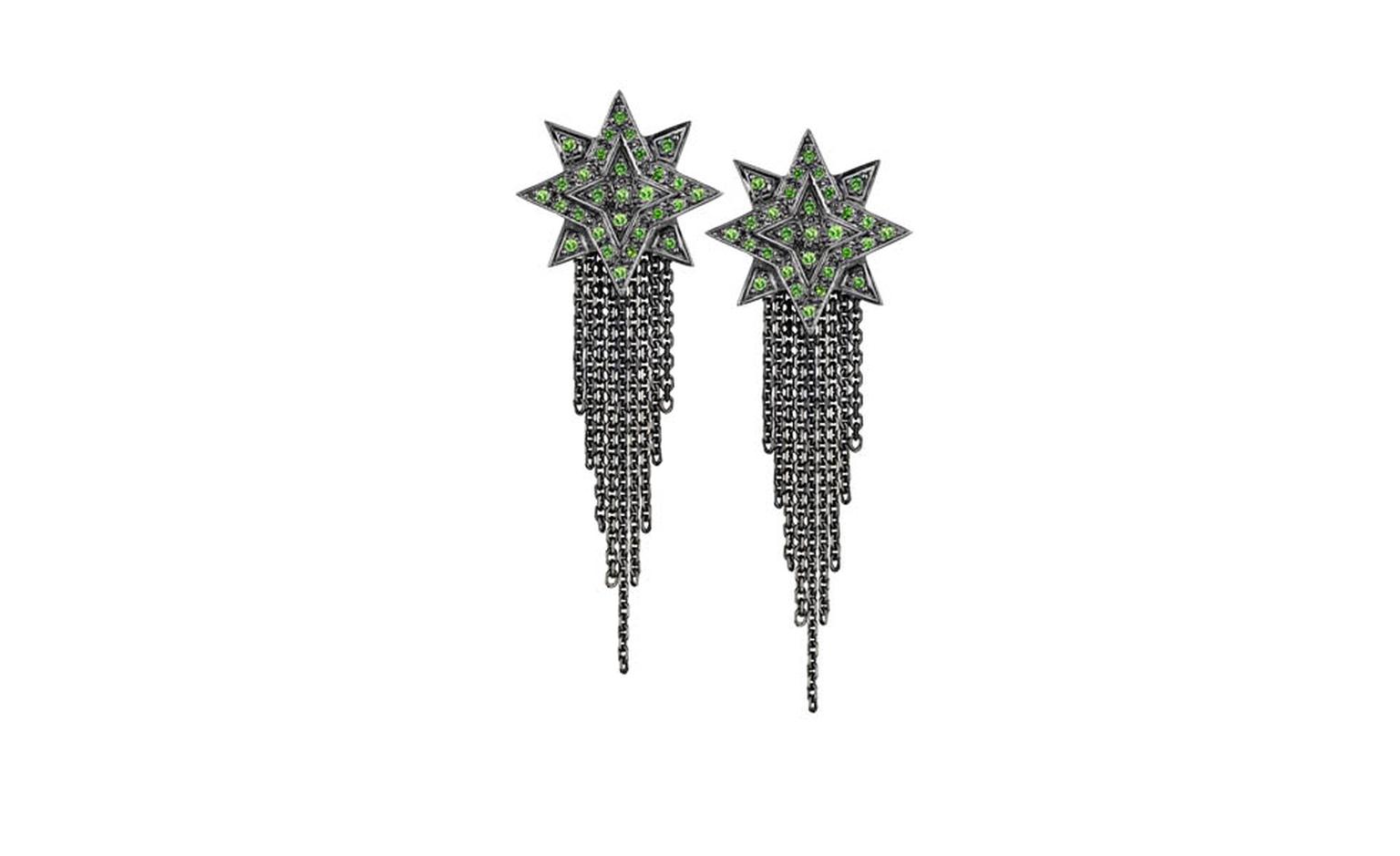 Ana de Costa, Sirius star tsavorite studs with chains £865