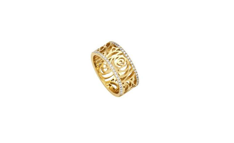 Chanel, Camélia gold ring with diamonds £2,920