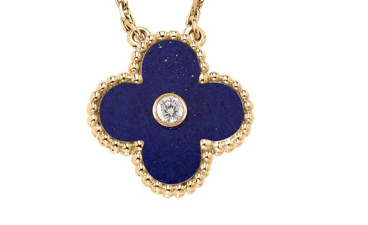 Van Cleef & Arpels, Limited Editon Vintage Alhambra Pendant, yellow gold, lapis lazuli and diamond £2,100