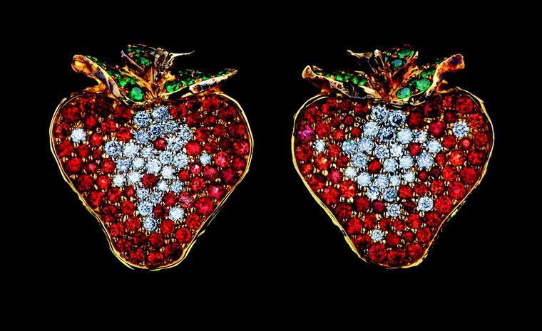 Russian Jewellery Theatre Caravaggio collection, strawberry earrings