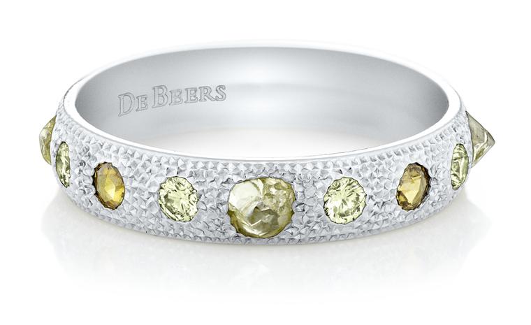 De Beers Talisman half band in White gold. £2,200