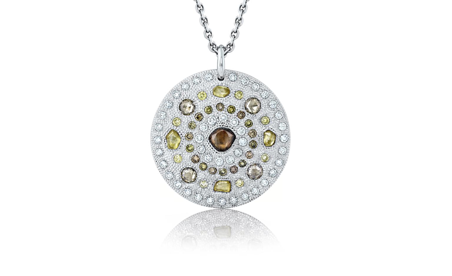 De Beers Talisman Medallion in white gold. £7,050