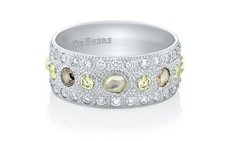 De Beers Talisman band in white gold. £6,900