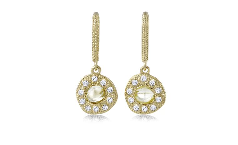 De Beers Talisman Solitaire Earrings in yellow gold. £2,475