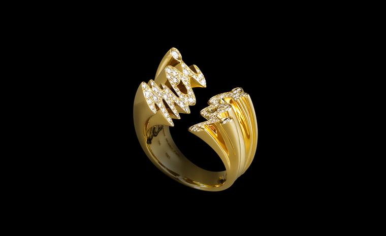 Lorenz Bäumer, Toi et Moi ring diamonds in yellow gold. €4,450