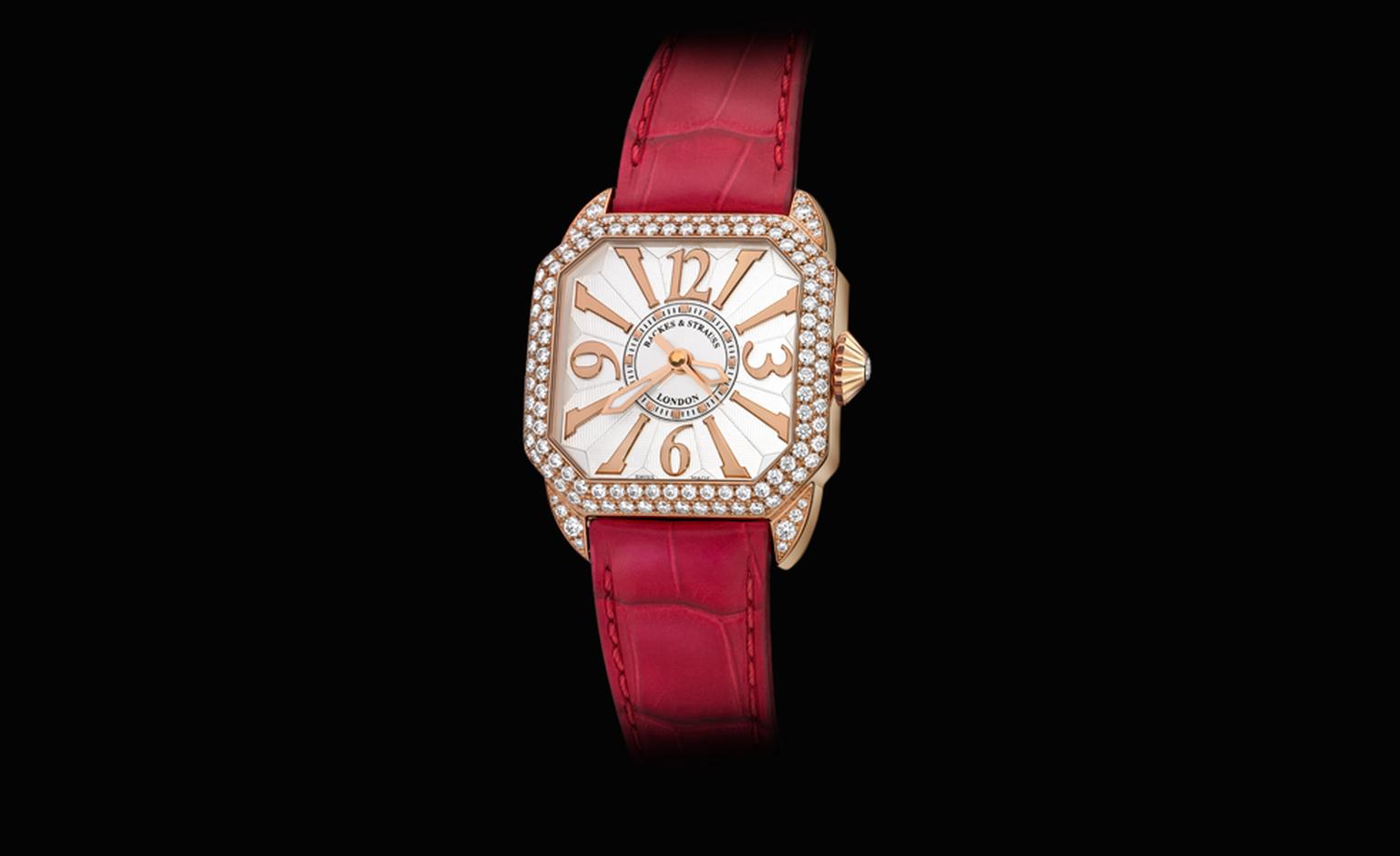 Backes & Strauss Berkeley in rose gold has 125 diamonds (5.12 carats). Price: £39,005