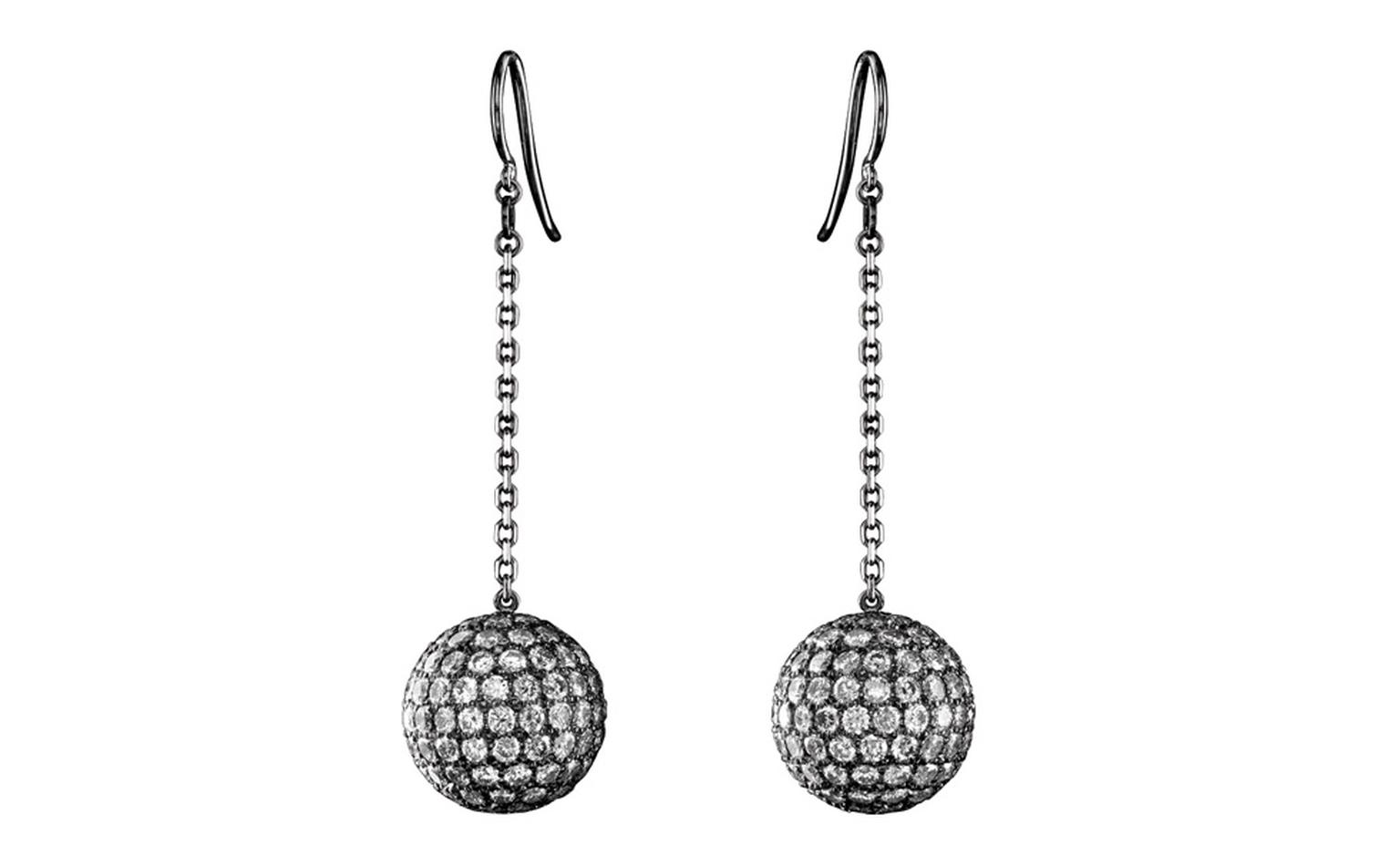 Solange Azagury-Partridge Mirror Ball earrings as worn by Helena Bonham Carter at BAFTAs 2011