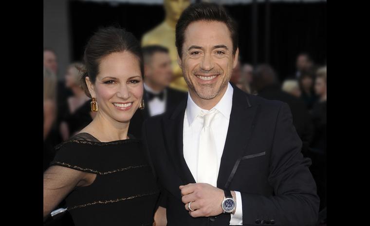 Robert Downey Jr wears a white gold Van Cleef & Arpels "Midnight in Paris' watch set with 96 baguette diamonds. Photo by Steve Granitz Getty Images