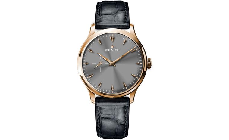 The Zenith rose gold simple three hand watch with automatic movement represents a clear return to classicism for this brand.