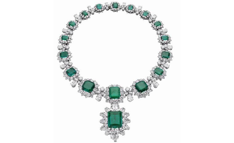 Bulgari Emerald necklace that was part of a parure by Bulgari and given to Elizabeth Taylor by Richard Burton