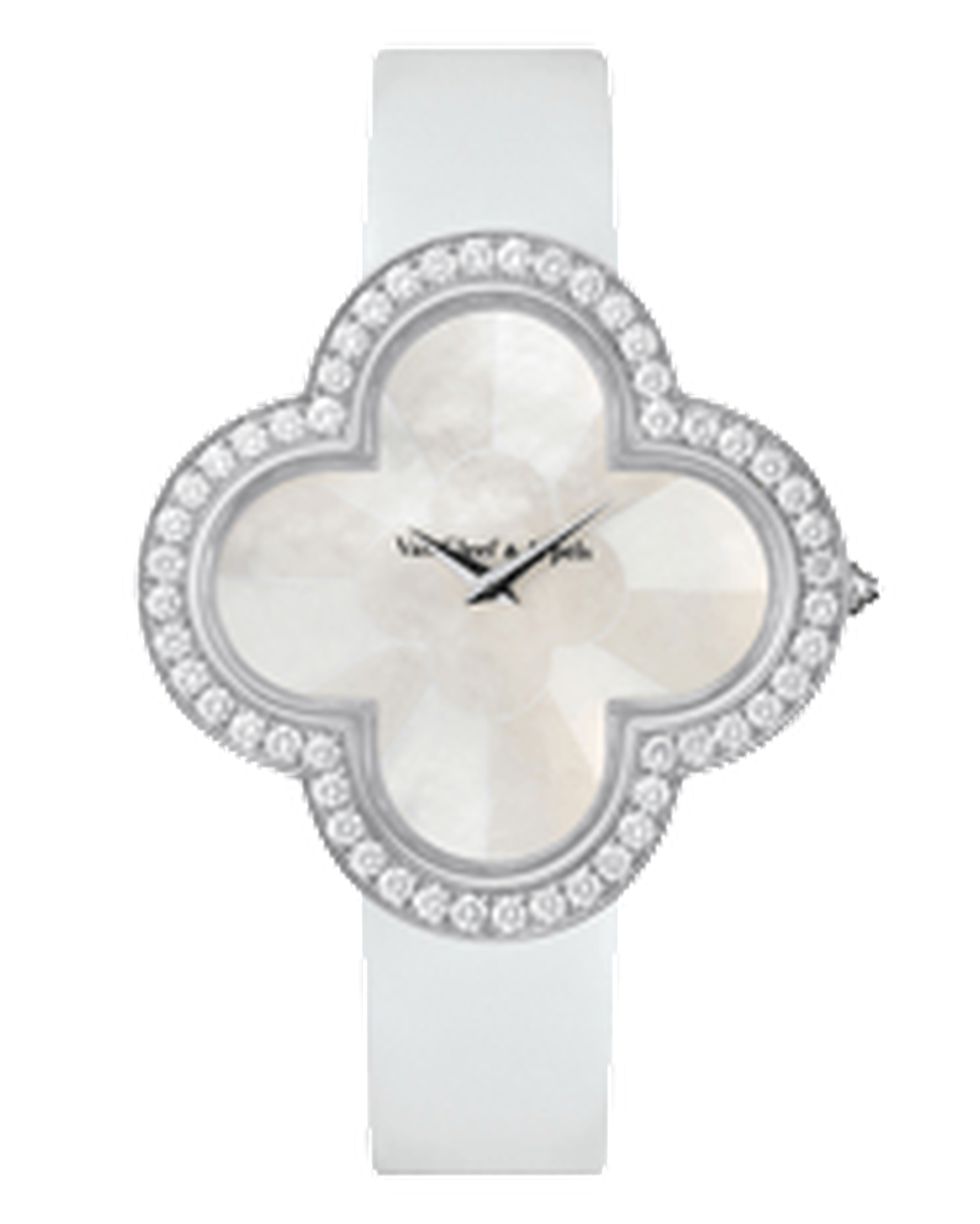 Van Cleef & Arpels white gold Alhambra Talisman watch