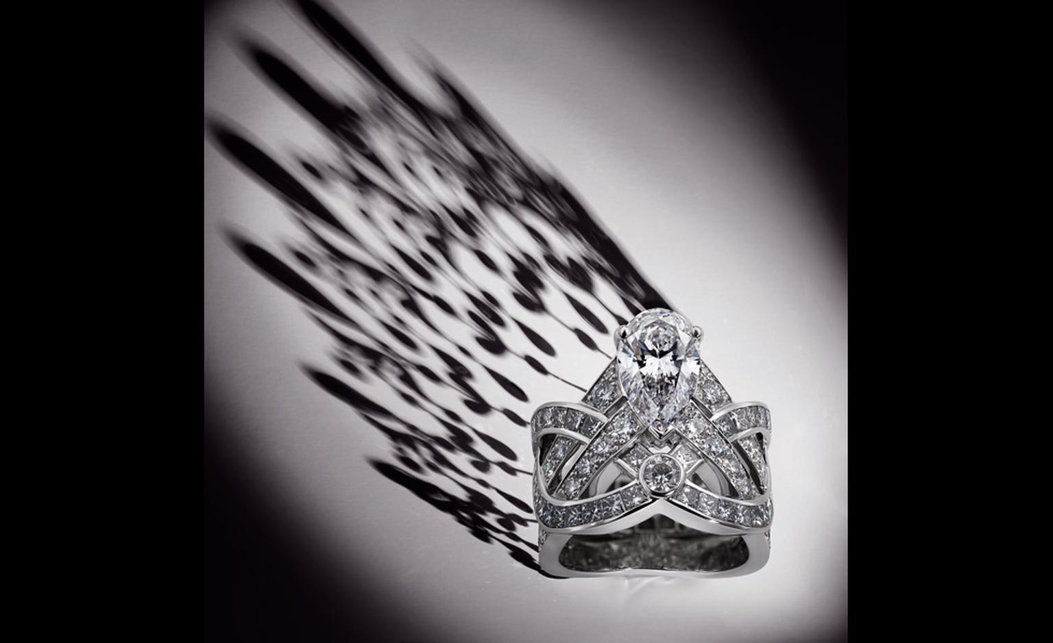 For practical princesses, a tiara ring from Chaumet.