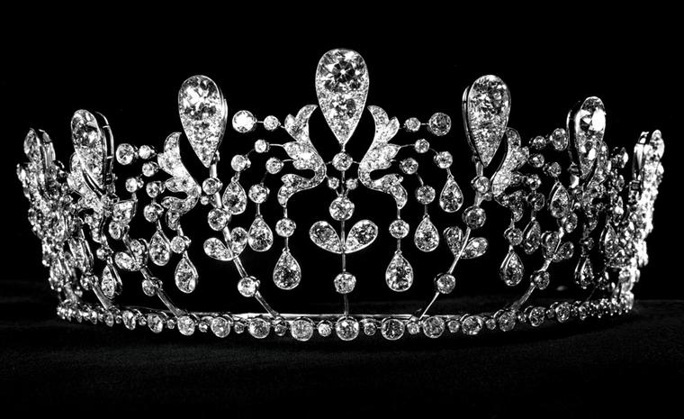 1819 Bourbon-Parma tiara in platinum and diamonds by Joseph Chaumet.