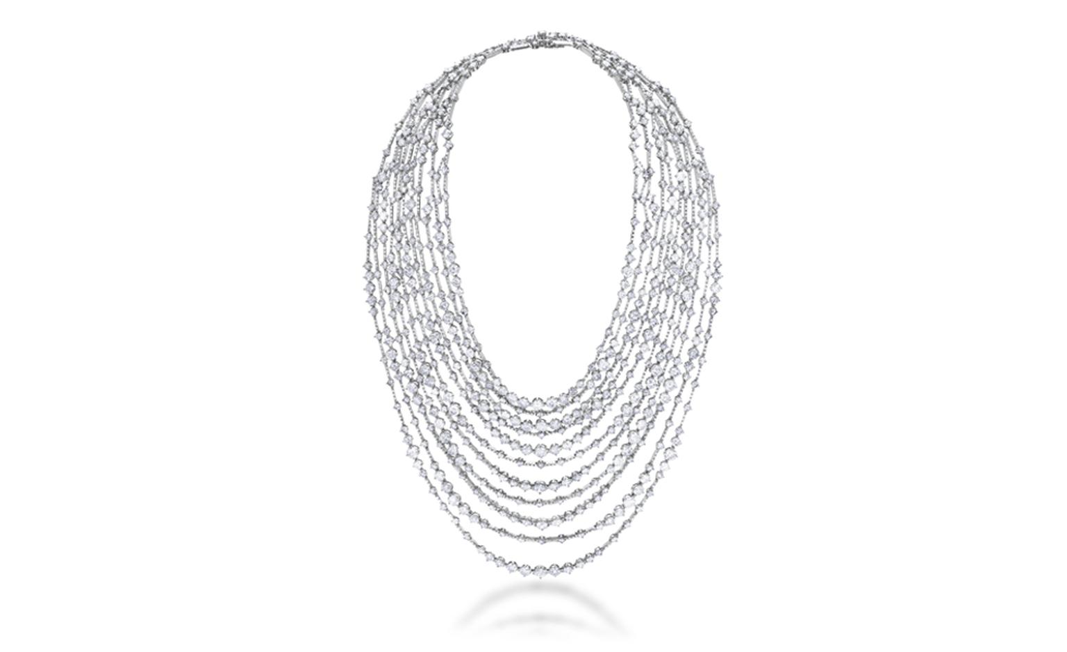 DE BEERS, Arpeggia Collection, eleven-lines necklace in white gold an diamonds. POA