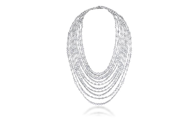 DE BEERS, Arpeggia Collection, eleven-lines necklace in white gold an diamonds. POA