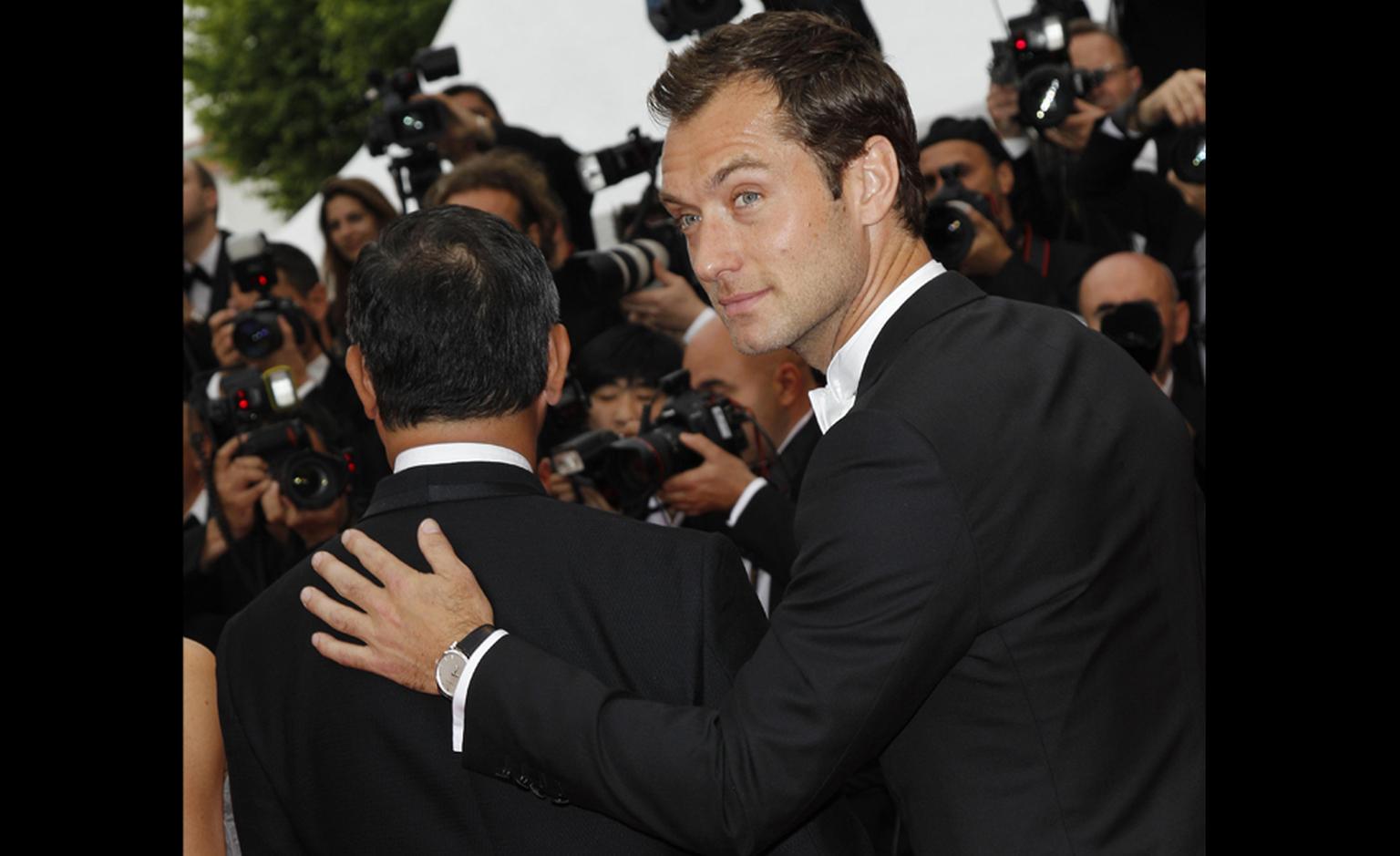 Jude Law with LUC Chopard XPS white gold watch at Cannes Film Festival 2011