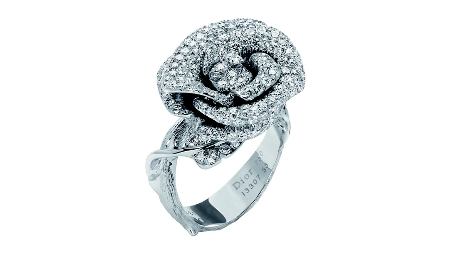 DIOR, Bagatelle ring in white gold with diamonds. Price from £17,000