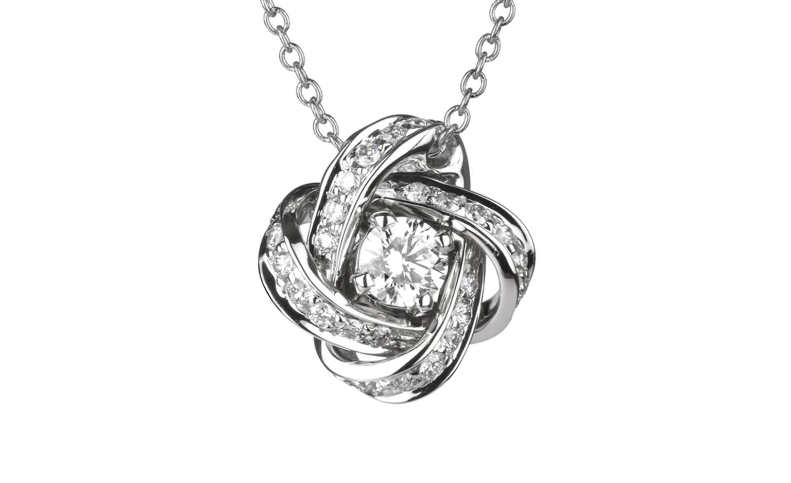 BOUCHERON, Ava Pivoine Pendant in white gold paved with diamonds. Price from £2,760
