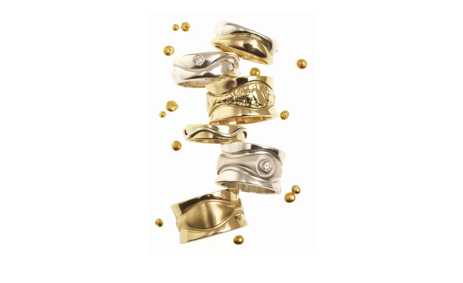 April Doubleday 18ct ethical gold rings