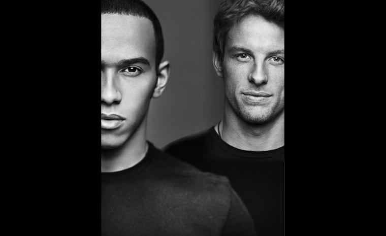 Lewis Hamilton and Jenson Button, two of TAG Heuer's driving ambassadors.