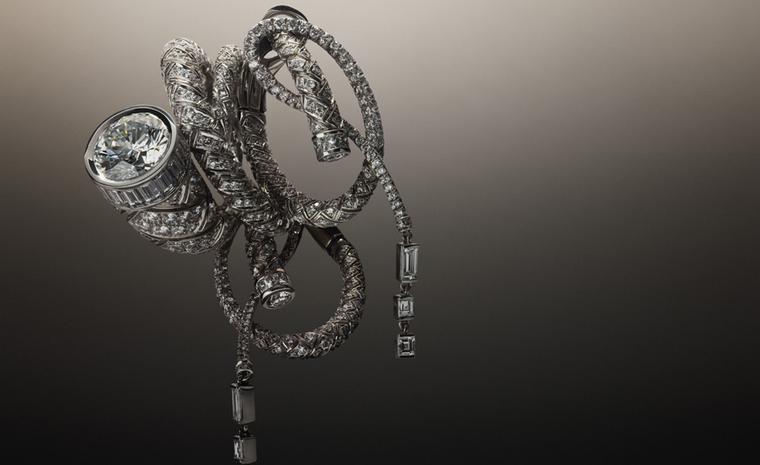 Hermès Fouet collection in platinum with diamonds.