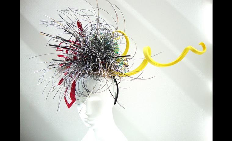 Hsiao-Chi Tsai: Royal Ascot Sea Creature Reversible Hat, front view of the couture hat.